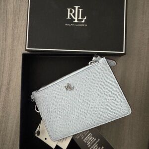Ralph Lauren Sky Blue Leather Card Holder